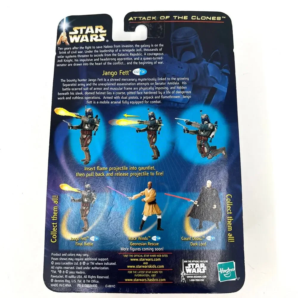 Star Wars Jango Fett Final Battle Figure 2002. Factory Sealed